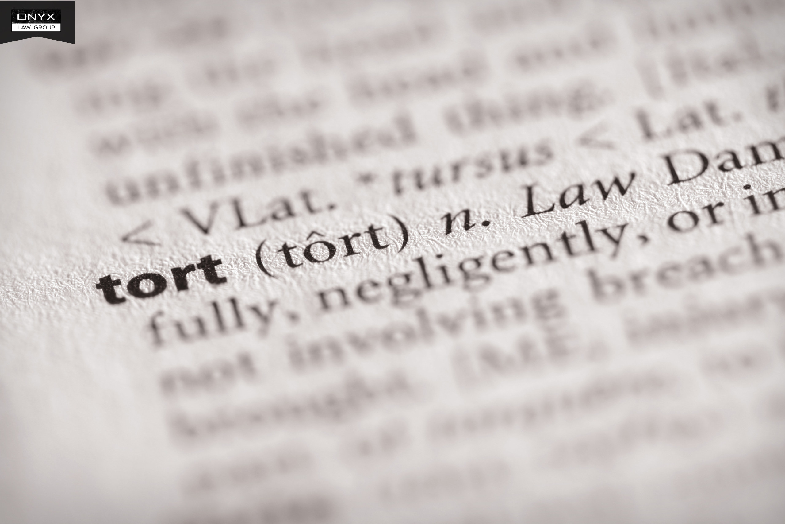 Close-up of a legal dictionary defining the word tort, relating to the tort of family violence