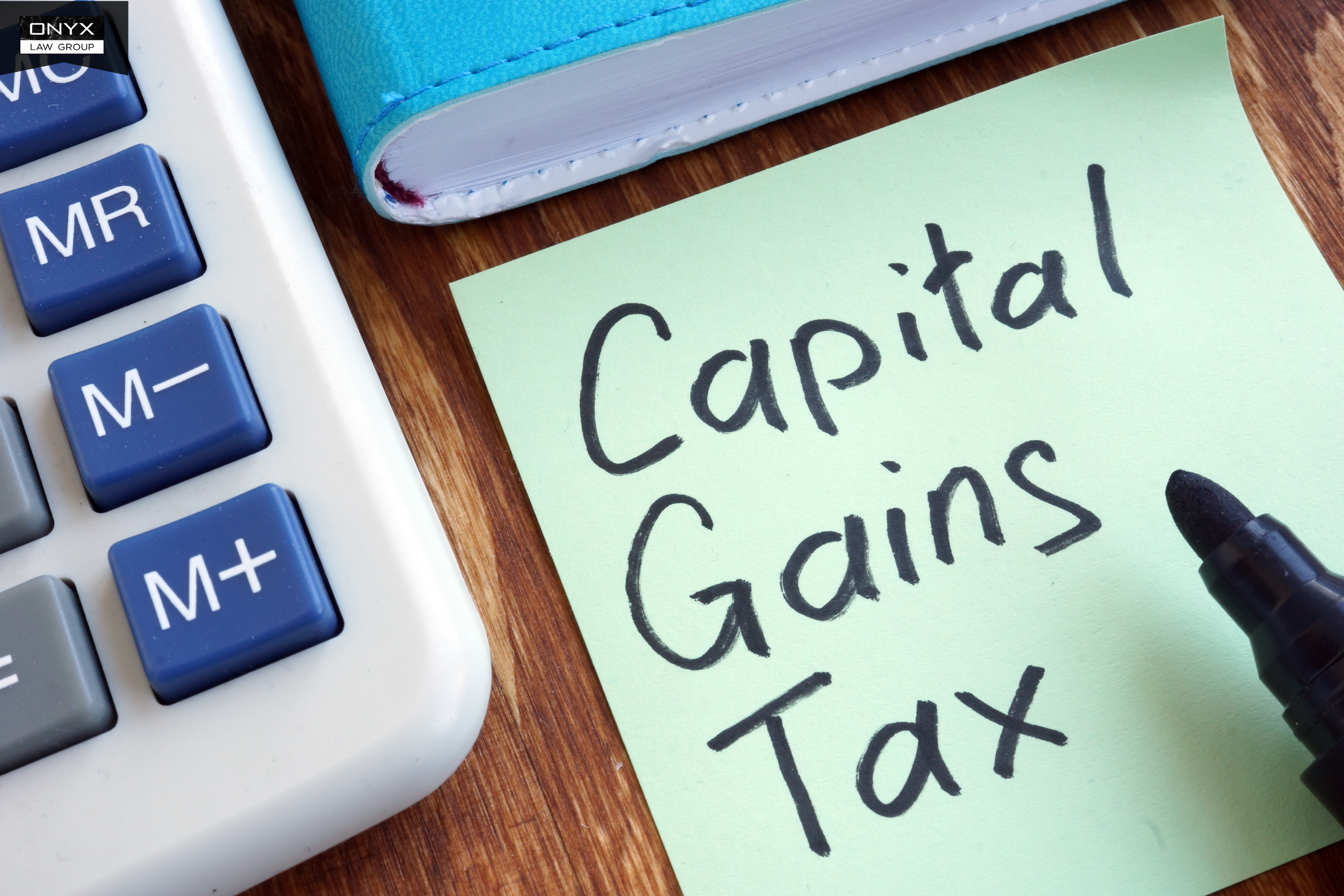 Graphic showing how capital gains tax is calculated in Canada using adjusted cost base, fair market value, and deemed disposition